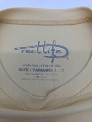 Reel Life Long Sleeve T-shirt Men L Yellow Graphic Print Logo..#39541