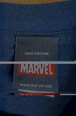 Marvel Captain America Ripped Shield Graphic T Shirt Mens Med Dark Blue Tee 2012