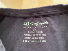 021 Originals Essential DROP-CUT BLACK T-SHIRT – Men’s Sz XL