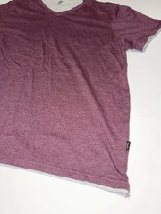 Lee Men’s V-Neck Heather Maroon T-Shirt XXL