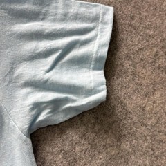 Vintage SS DLT Shirt Mens L Blue Solid Crewneck Cotton Jersey Made In USA Thin