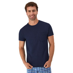 Hanes 6 Pack Pocket T Shirt Assorted Cotton Breathable Undershirt, Size XL
