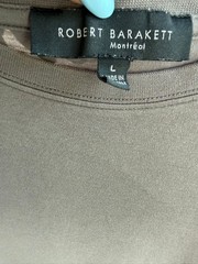 Robert Barakett Gray Pima Cotton Crew Neck T-Shirt Men’s Large Luxury Basics