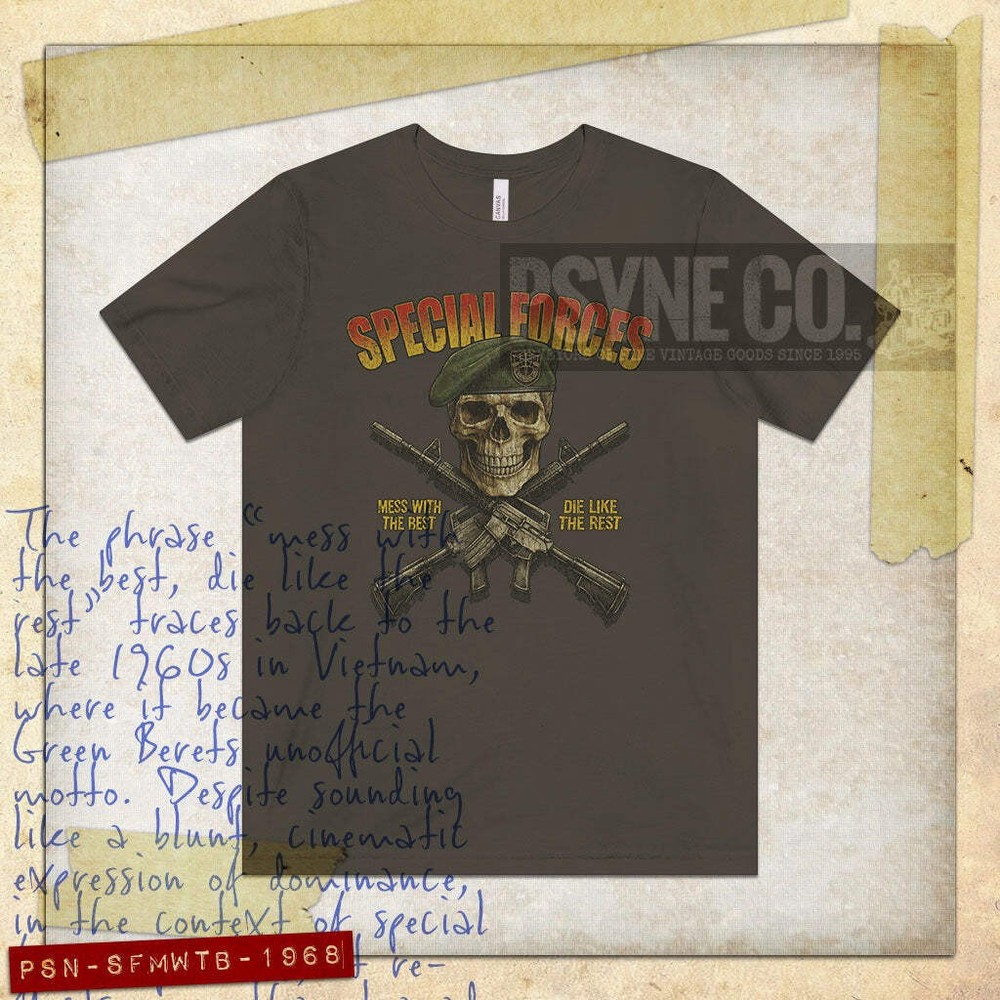 Special Forces: Mess With the Best, Die Like the Rest 1968 Vintage Men’s T-Shirt