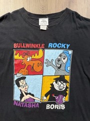 90s VINTAGE Rocky & Bullwinkle Universal Studios T-Shirt Size XL Movie Promo