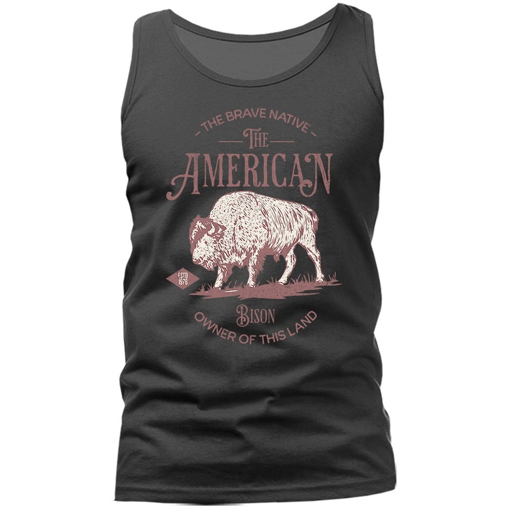 American Bison Owner Of This Land Native American Spirit Wildlife Tank Top