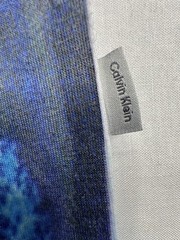 Calvin Klein Men’s Graphic Logo Crew Neck Short Sleeve T-Shirt Blue/White L