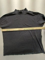LL Bean Carefree Unshrinkable Mockneck Shirt 2XL Gray Warm Casual Outdoor 508112