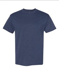 Hanes 5170 5XL EcoSmart Crewneck Short Sleeve Tee Pit to Pit 31″ Heather Navy