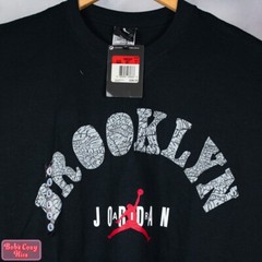 NEW Jordan T Shirt Size L Vintage 2007 Elephant Print Brooklyn Black Grey