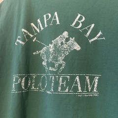 1983 RARE Polo Boxy Tee Tampa Bay Rodeo green cotton t-shirt Size L