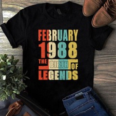 February 1988 The Birth Of Legends Vintage Unisex Tshirt