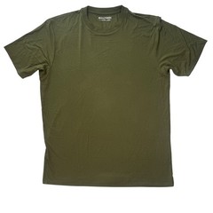 Ekkovision Mens T-Shirt Olive Green Short Sleeve Crew Neck Size XXL Athletic Tee