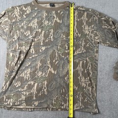 Vintage 80s ACE Sportswear Leaf Camo Camouflage Long Sleeve Pocket T-shirt 2XL