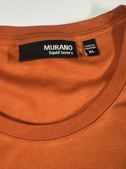 Murano Liquid Luxury Slim Fit Crewneck T-Shirt Orange Men’s Size XL