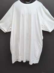 Bigdude Short Sleeve Plain Crew Neck Straight Hem T Shirt Size 7XL White