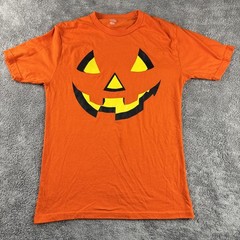 Way To Celebrate Halloween Pumpkin Shirt Men’s Size S 34-36 Orange