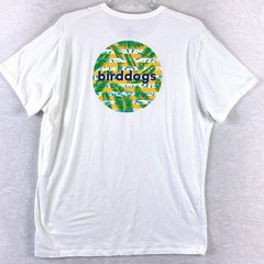 Birddogs Tshirt Mens XL White Palm Print Beach Preppy Vacation Resort Summer