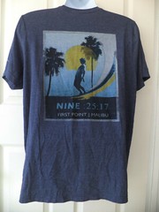 Canvas Bella Relik First Point Malibu Surf Nine Blue Men’s T-Shirt Size XL