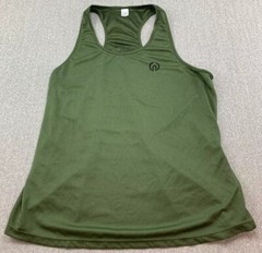 NELEUS ‘Dry Fit Logo Muscle’ Mesh Tank Top Mens S Gym Workout Exercise Olive NEW