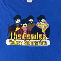 Vintage The Beatles 1999 Yellow Submarine T Shirt Band Tour Concert XL Blue