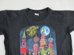 VINTAGE Veeta Gold Shirt Mens 2XL XXL Black Moscow Russia Motorcycle Rider*