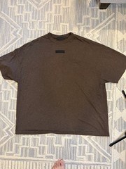 Fear of God Essentials T-Shirt XL Brown 100% Cotton FOG Short Sleeve