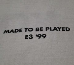 E3 1999 KONAMI Promo T-Shirt Made To Be Played White XL Rare PlayStation PSX Era
