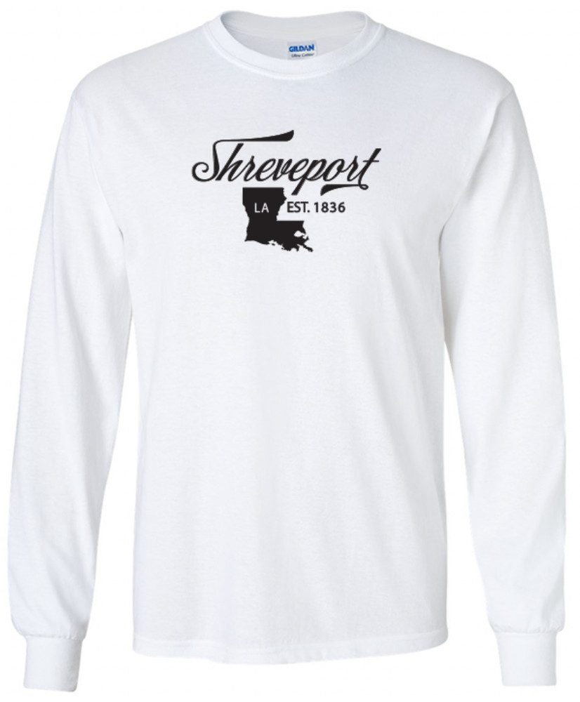Shreveport Louisiana State T-Shirt Long Sleeve Graphic Tee Unisex apparel Design