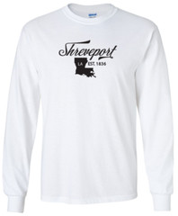 Shreveport Louisiana State T-Shirt Long Sleeve Graphic Tee Unisex apparel Design