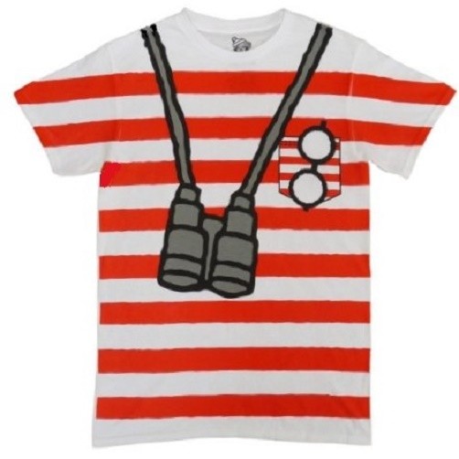 WHERE’S WALDO COSTUME T-SHIRT LARGE L NEW