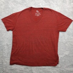 B2 Blends Shirt Mens Extra Large Red V-Neck Tee