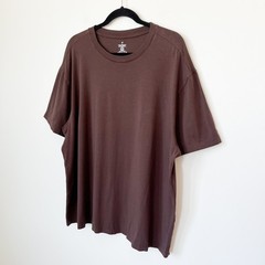 Fabletics Short Sleeve T-Shirt Mens 2X Chocolate Brown Cotton Modal Stretch