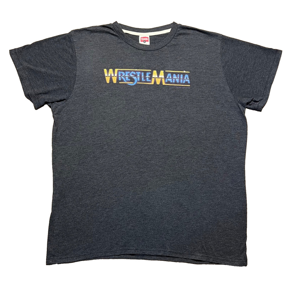 Homage WrestleMania WWE Graphic T Shirt Mens XL Charcoal Gray Heather Tri-Blend