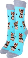 Premium Comfort Animal Socks Women Yorkie Dog Print Soft Cotton Hosiery Gift