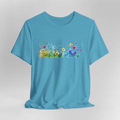 Flower Comfort Tee Floral Shirt Gift for Her Him Nature Lover Soft