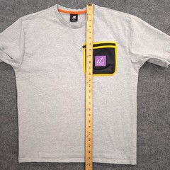 New Balance T Shirt Mens M Gray Heather All Terrain Mesh Pocket Tee Short Sleeve