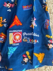 Disney California Adventure 20th Anniversary Camp Shirt Hawaiian Button Up Men’s
