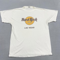 Vintage Hard Rock Cafe Shirt Mens XL White Las Vegas Logo Graphic Tee Music