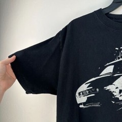 Vintage Ford Mustang Boss 302 Tshirt Mens L Black Car Lover Streetwear Grunge