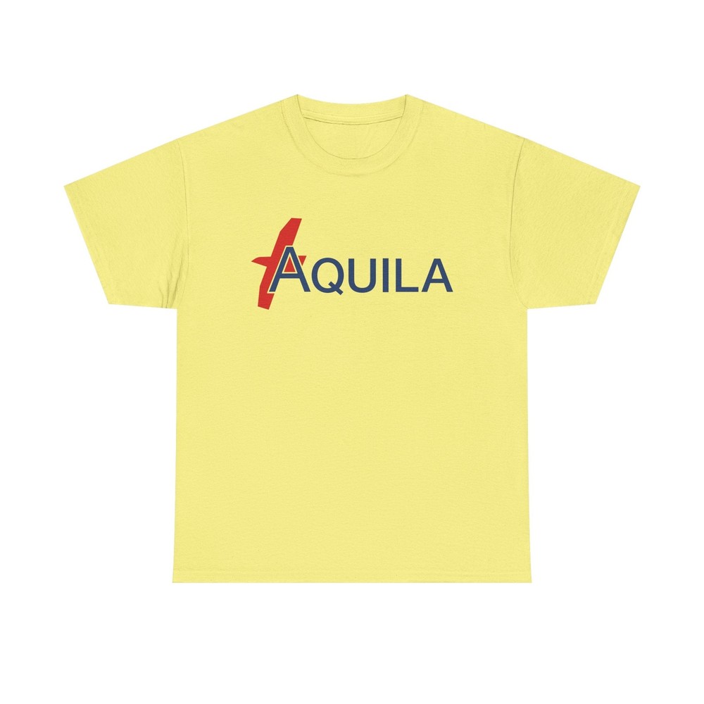 Aquila Italian Airline Red Blue Modern Logo Aviation History T-shirt