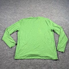 Apple Mens Large Long Sleeve Green Shirt Crew Neck Soft Cotton Lightweight