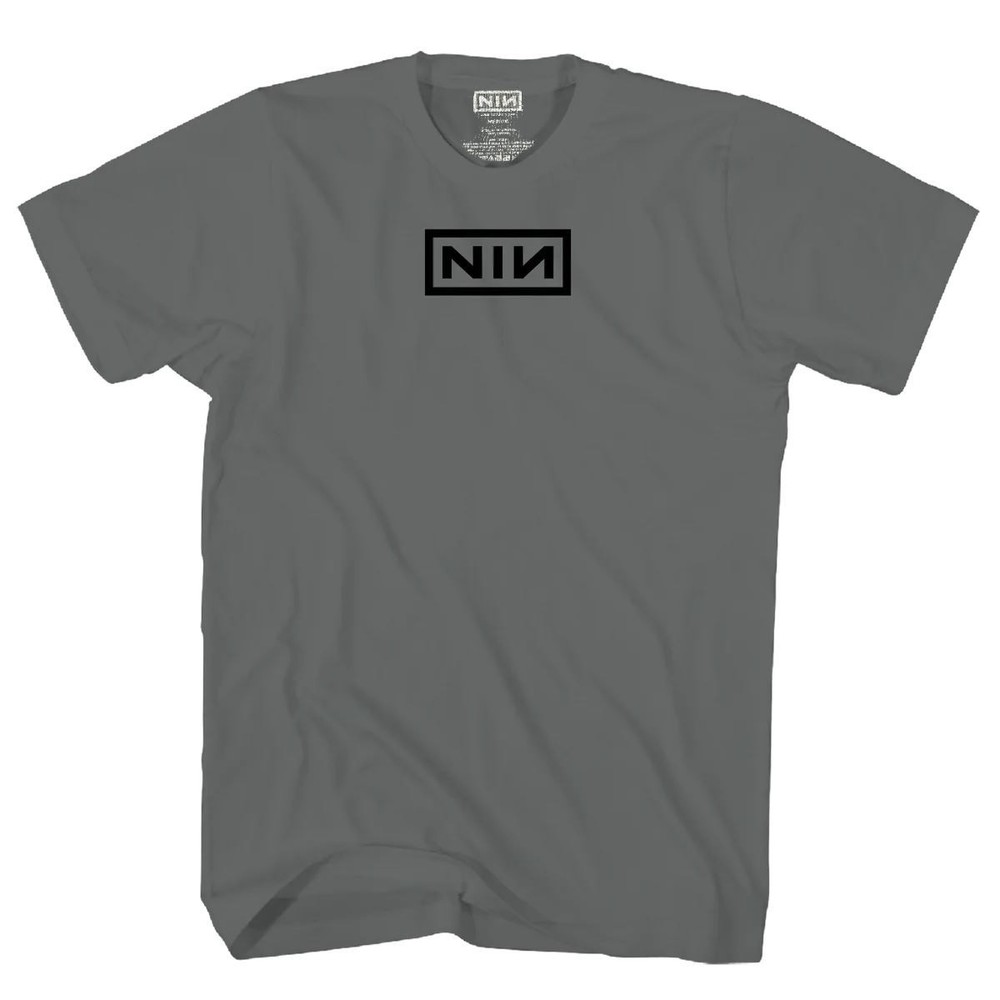 Nine inch Nails High Density T-shirt – 3D NIN Logo Charcoal Tee – Official