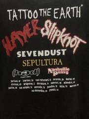 Vintage Tattoo The Earth 2000 Concert Tour Slayer Slipknot T Shirt Size L