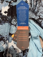 Habit Mens 2XL Summit View Hooded UPF 50+ Performance Layer Veil Camo Aqua Blue