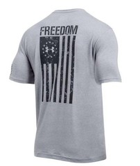 Under Armour Men UA Freedom Vintage Flag T-Shirt UA 1299257 Steel Grey 2XL NEW