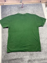 Teddy Fresh Short Sleeve Shirt Green Bear Mens XL Inferno Print Graphic Flames