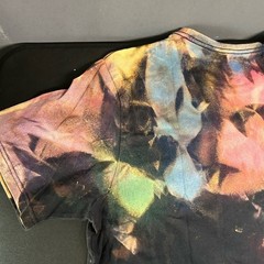 Men’s 2X Hand Dyed T Shirt Abstract Upcycled Colorful Grunge Graffiti Artsy