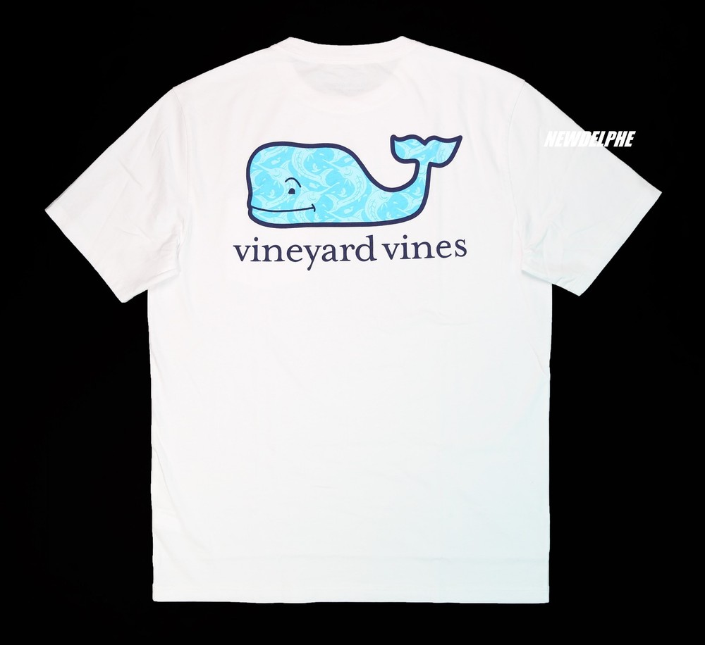 NWT Vineyard Vines Men SS Whale Pocket Crew Tee T-Shirt “MARLIN OUT OF WATER”