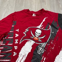 Starter Tampa Bay Buccaneers Shirt Mens 2XL Red All Over Print Extreme Defender